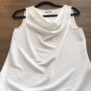 White scoop neck blouse